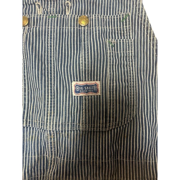 Vintage 50s Big Smith Overalls Extra Large Union Sanforized Hickory Striped Bibs - Picture 4 of 7